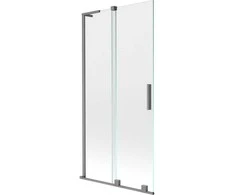 Vonios sienelė Mexen Velar L, 95 x 150 cm, Gun metal/Transparent