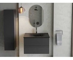 Vonios spintelė Besco Akya Classic, 130 x 33 x 30 cm, Gun Metal Glossy