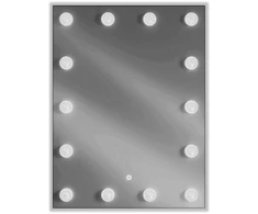 Vonios veidrodis Mexen Dona su LED apšvietimu ir šildymo kilimėliu, 60 x 80 cm