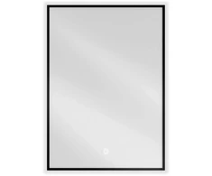 Vonios veidrodis Mexen Erma Juodas su LED apšvietimu ir šildymo kilimėliu, 50 x 70 cm