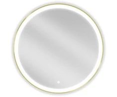 Vonios veidrodis Mexen Esso Gold su LED apšvietimu ir apsauga nuo rasojimo, 80 cm