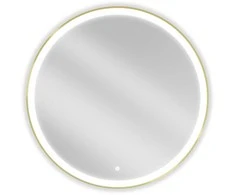 Vonios veidrodis Mexen Esso Gold su LED apšvietimu ir apsauga nuo rasojimo, 90 cm