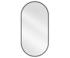 Vonios veidrodis Mexen Loft Oval, 100 x 50 cm, Juodas