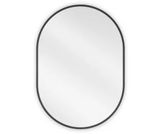Vonios veidrodis Mexen Loft Oval, 70 x 50 cm, Juodas