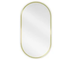 Vonios veidrodis Mexen Loft Oval, 75 x 40 cm, Gold