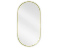 Vonios veidrodis Mexen Loft Oval, 80 x 40 cm, Gold
