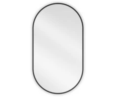 Vonios veidrodis Mexen Loft Oval, 80 x 45 cm, Juodas