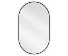Vonios veidrodis Mexen Loft Oval, 85 x 50 cm, Juodas