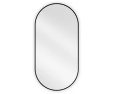 Vonios veidrodis Mexen Loft Oval, 90 x 45 cm, Juodas
