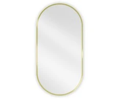 Vonios veidrodis Mexen Loft Oval, 90 x 45 cm, Gold