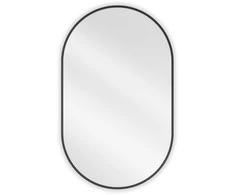 Vonios veidrodis Mexen Loft Oval, 90 x 55 cm, Juodas