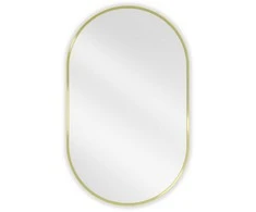 Vonios veidrodis Mexen Loft Oval, 90 x 55 cm, Gold