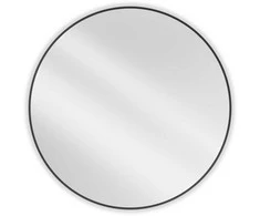 Vonios veidrodis Mexen Loft Round, 100 cm, Juodas
