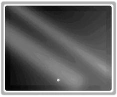 Vonios veidrodis Mexen Sun su LED apšvietimu ir šildymo kilimėliu, 100 x 80 cm