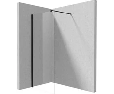 Walk-in dušo sienelė Deante Kerria Plus, 90 cm, Nero