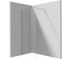 Walk-in dušo sienelė Deante Prizma, Brushed steel, 100x195 cm