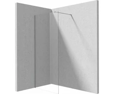Walk-in dušo sienelė Deante Prizma, Brushed steel, 90x195 cm
