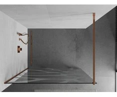 Walk-in dušo sienelė Mexen Kioto, Baltas pattern/Rose Gold, 70 x 200 cm