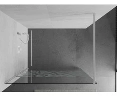Walk-in dušo sienelė Mexen Kioto, Baltas/baltas raštas, 100 x 200 cm