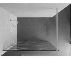 Walk-in dušo sienelė Mexen Kioto, Baltas/baltas raštas, 80 x 200 cm
