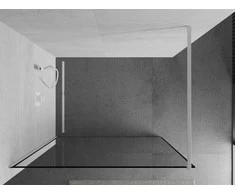 Walk-in dušo sienelė Mexen Kioto, Baltas/juodas raštas, 90 x 200 cm