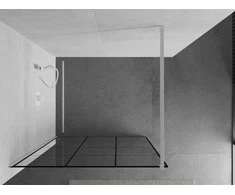Walk-in dušo sienelė Mexen Kioto, Baltas/juodas raštas, 120 x 200 cm