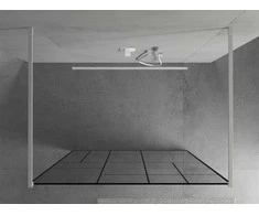 Walk-in dušo sienelė Mexen Kioto, Baltas/Juodas pattern, 120 x 200 cm