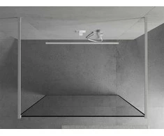 Walk-in dušo sienelė Mexen Kioto, Baltas/Juodas border, 100 x 200 cm