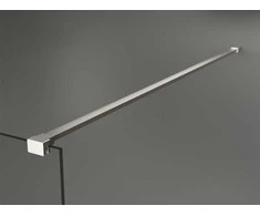 Walk-in dušo sienelė Mexen Kioto, Brushed nickel, juodas raštas, 130 x 200 cm
