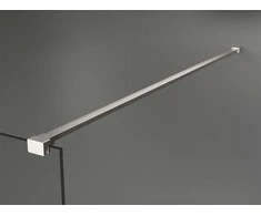 Walk-in dušo sienelė Mexen Kioto, Brushed nickel, juodas raštas, 150 x 200 cm