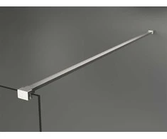 Walk-in dušo sienelė Mexen Kioto, Brushed nickel, juodas raštas, 140 x 200 cm