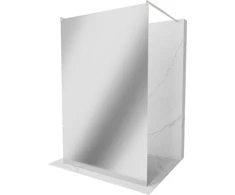 Walk-in dušo sienelė Mexen Kioto, Brushed nickel, veidrodinis stiklas, 120 x 200 cm
