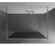 Walk-in dušo sienelė Mexen Kioto, Brushed nickel, grafitas, 100 x 200 cm
