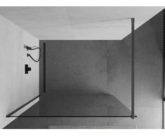 Walk-in dušo sienelė Mexen Kioto, Brushed gun pilka, skaidrus stiklas, 135 x 200 cm