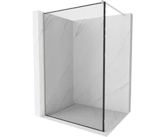 Walk-in dušo sienelė Mexen Kioto, Brushed nickel, juodas raštas, 100 x 200 cm