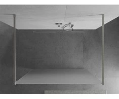 Walk-in dušo sienelė Mexen Kioto, Brushed nickel, matinis, 120 x 200 cm