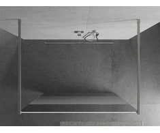 Walk-in dušo sienelė Mexen Kioto, Brushed nickel, pusiau matinis stiklas, 100 x 200 cm