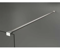 Walk-in dušo sienelė Mexen Kioto, Brushed nickel, skaidrus stiklas, 170 x 200 cm