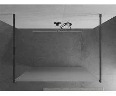 Walk-in dušo sienelė Mexen Kioto, Brushed gun pilka, matinis stiklas, 130 x 200 cm