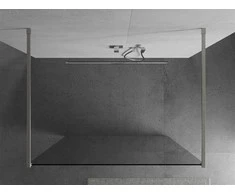 Walk-in dušo sienelė Mexen Kioto, Brushed nickel, skaidrus stiklas, 110 x 200 cm