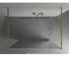 Walk-in dušo sienelė Mexen Kioto, Gold, veidrodinė, 100 x 200 cm
