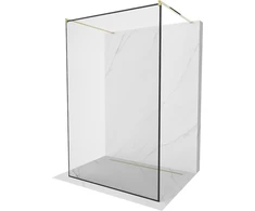 Walk-in dušo sienelė Mexen Kioto, Gold, juodas raštas, 150 x 200 cm