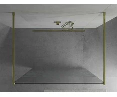 Walk-in dušo sienelė Mexen Kioto, Gold/Baltas pattern, 130 x 200 cm