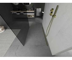 Walk-in dušo sienelė Mexen Kioto, Gold, grafitas, 100 x 200 cm