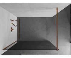 Walk-in dušo sienelė Mexen Kioto, grafitas, Rose Gold, 90 x 200 cm