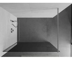 Walk-in dušo sienelė Mexen Kioto, grafitas, Chrome, 140 x 200 cm