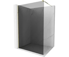 Walk-in dušo sienelė Mexen Kioto, grafitas, Gold, 120 x 200 cm