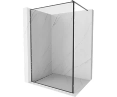 Walk-in dušo sienelė Mexen Kioto, Gun metal, juodas raštas, 50 x 200 cm