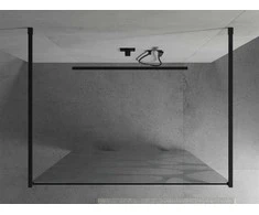 Walk-in dušo sienelė Mexen Kioto, Juodas/Baltas pattern, 140 x 200 cm