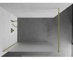 Walk-in dušo sienelė Mexen Kioto, matinė, Gold, 140 x 200 cm